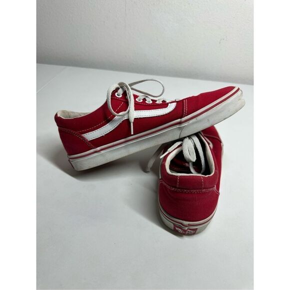 Vans Old Skool Sneakers Red Men's 9.5 Canvas Lace Up Low 500714 - Picture 5 of 10